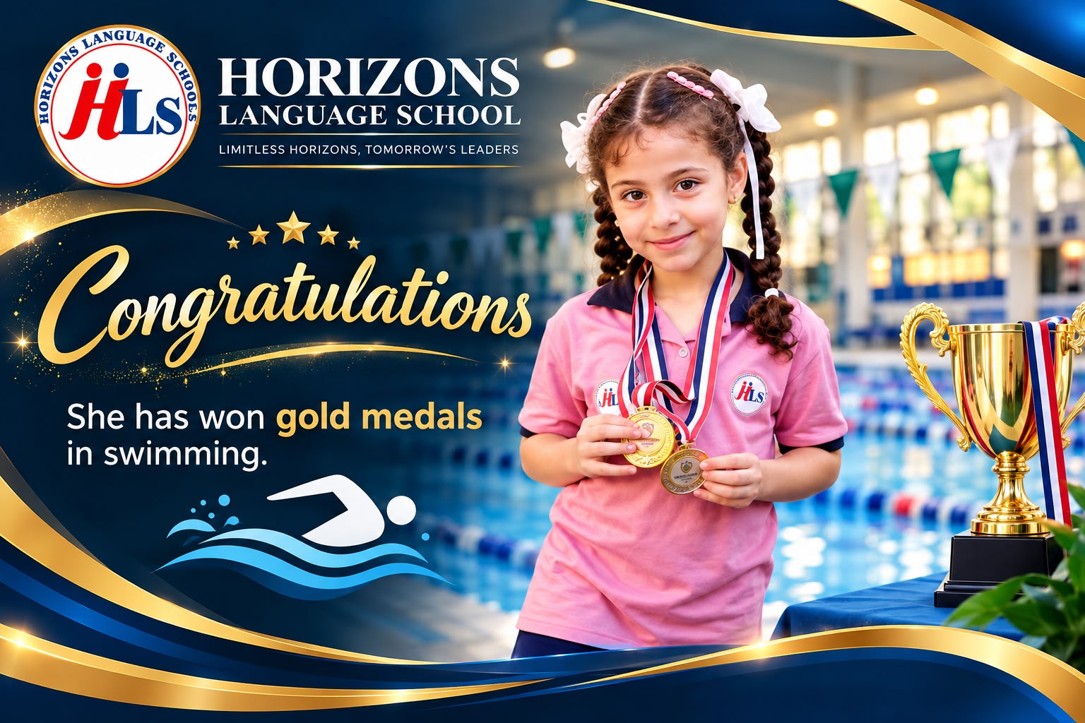 KG Superstar Shines In Swimming